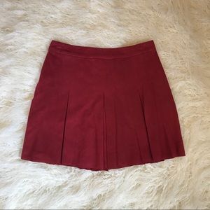 🚨NWT Alice + Olivia Lee Pleat Genuine Suede Skirt